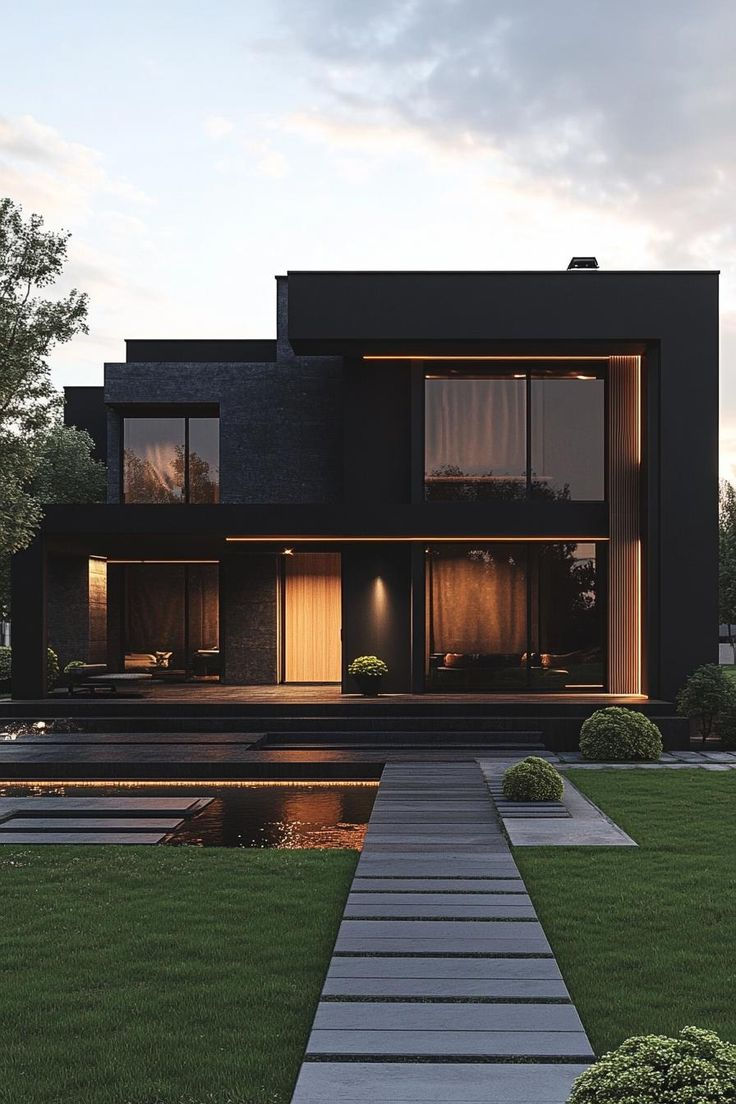 54 Most Elegant Black Home Exteriors You'll Fall For.jpg