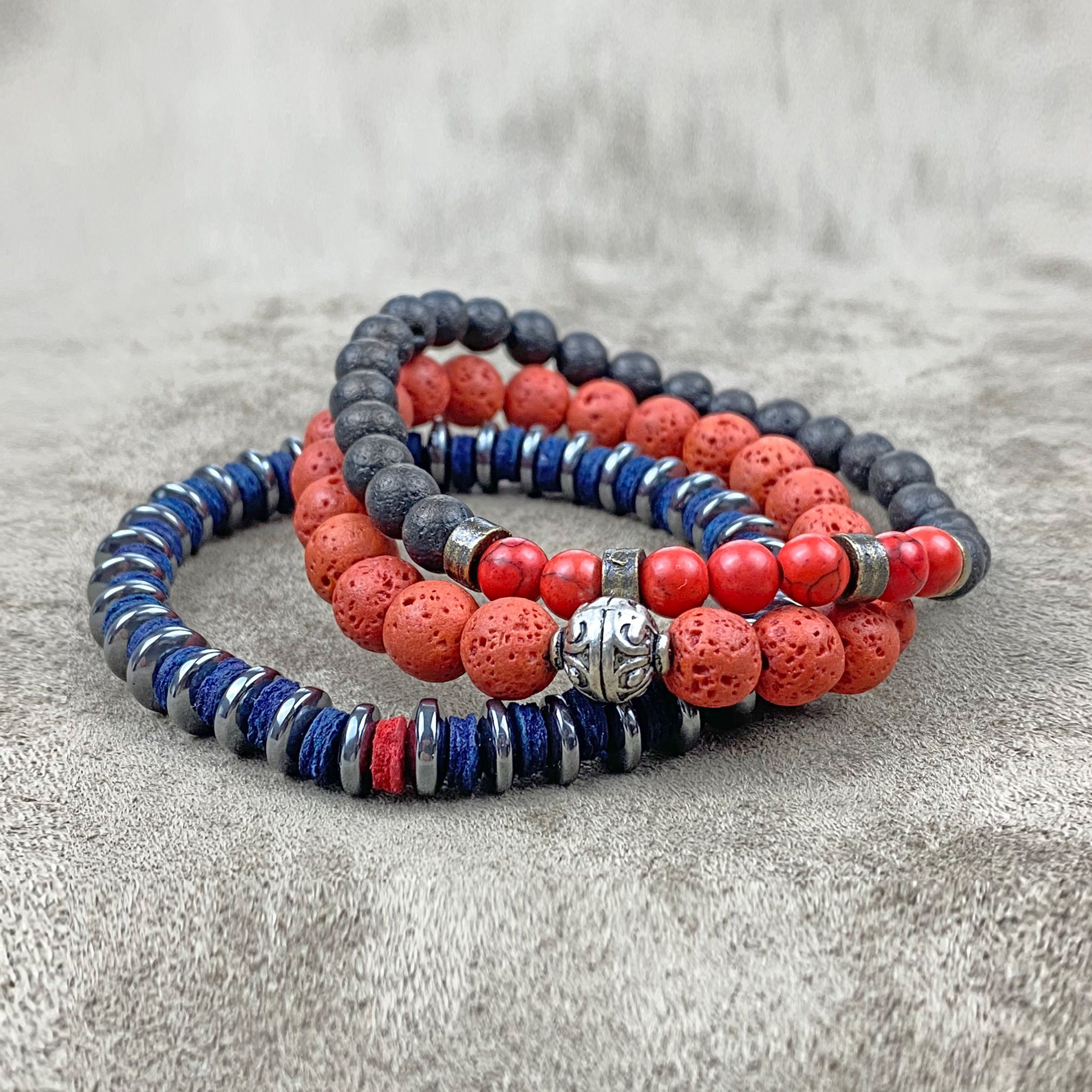 Renkli Kombin Üçlü Bileklik