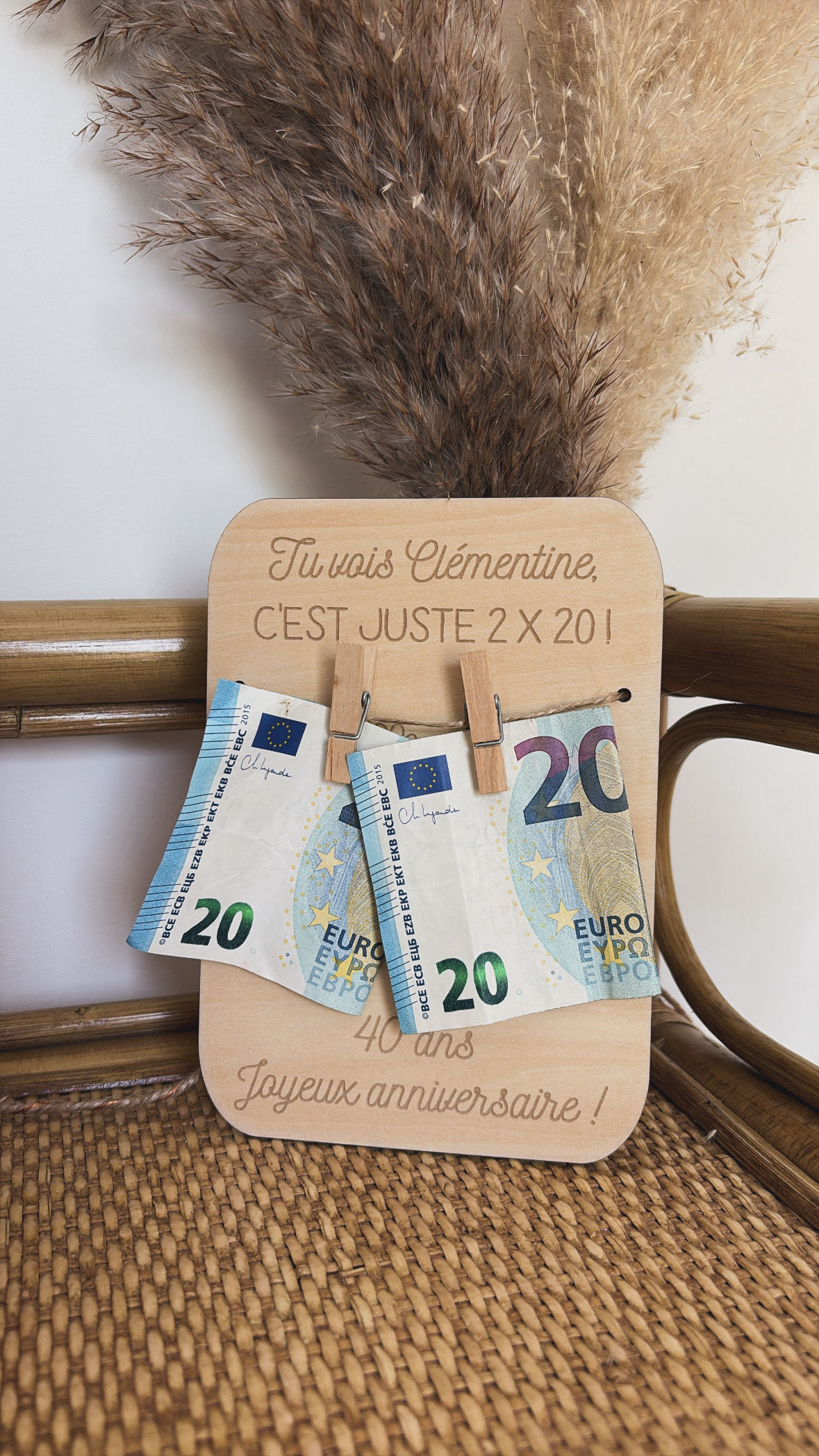 CARTE CADEAU EN BOIS GRAVÉE ANNIVERSAIRE