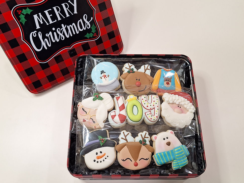 Thumbnail: (18) CHRISTMAS MINI COOKIES IN HOLIDAY TIN