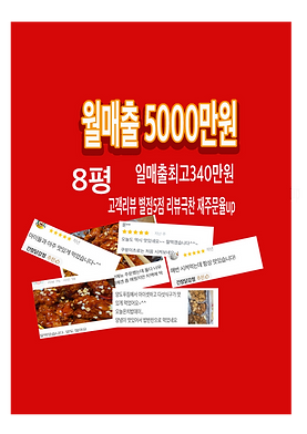 8평 점포로 월매출 5000만원 
