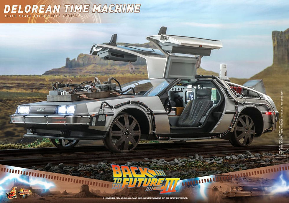 Miniatura: Back to the Future III Movie Masterpiece Vehicle 1/6 DeLorean Time Machine 72 cm