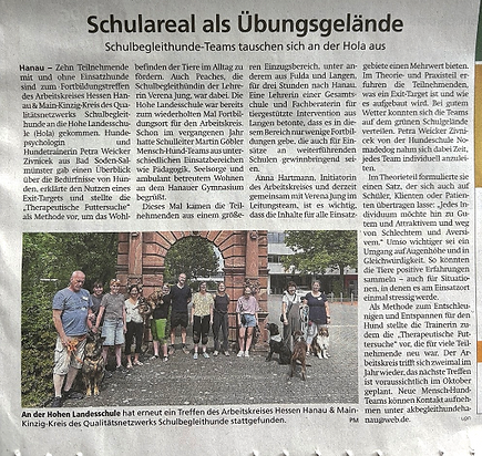 Qualitätsnetzwerks Schulbegleithunde Workshop Bedürfnisse und Wohlbefinden Hund