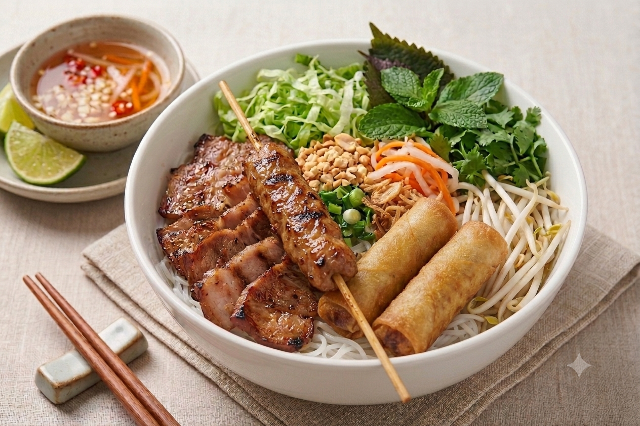 Bún Thịt Nướng Đặc Biệt - Deluxe Grilled Pork with Rice Vermicelli