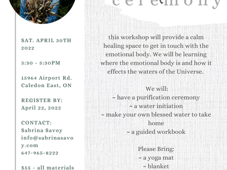 New Moon WATER Ceremony