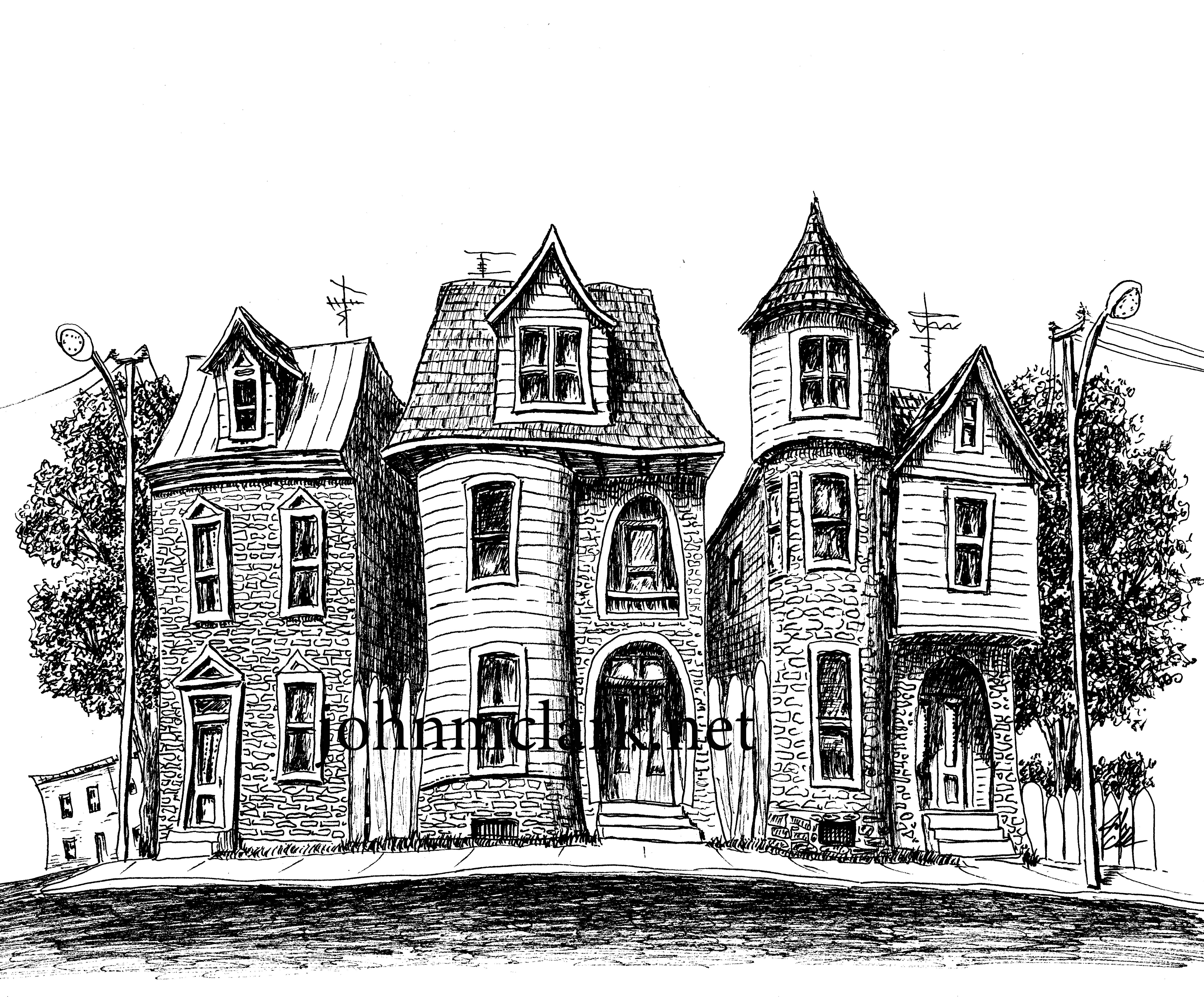 Architectural Caricature No 26 Coloring Page
