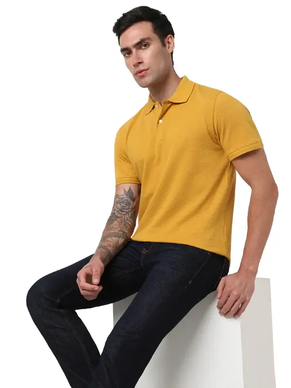 Thumbnail: Selected Homme - SLHCRATER - Structure SS Polo - Yellow