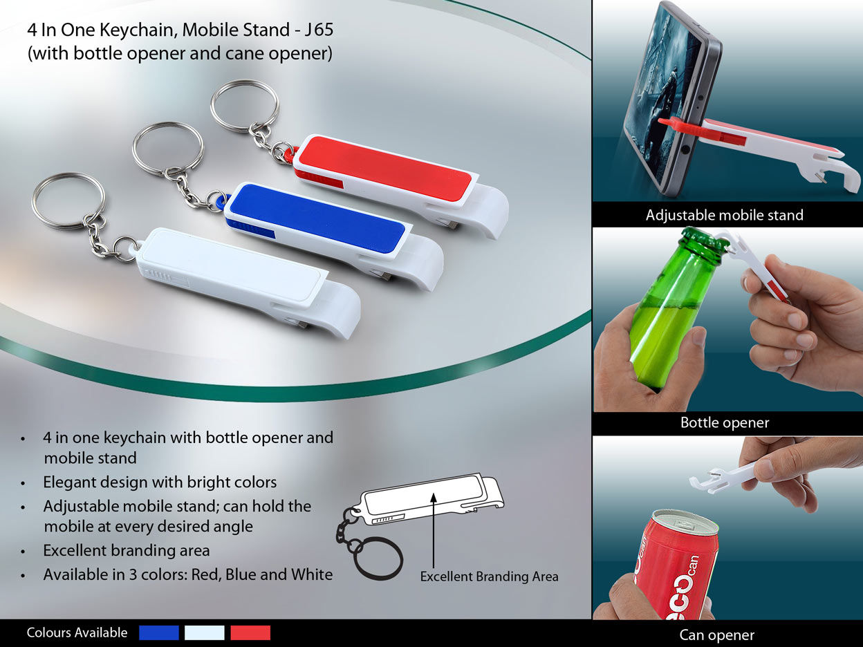 Keychain with bottle opener, pull tab opener J65