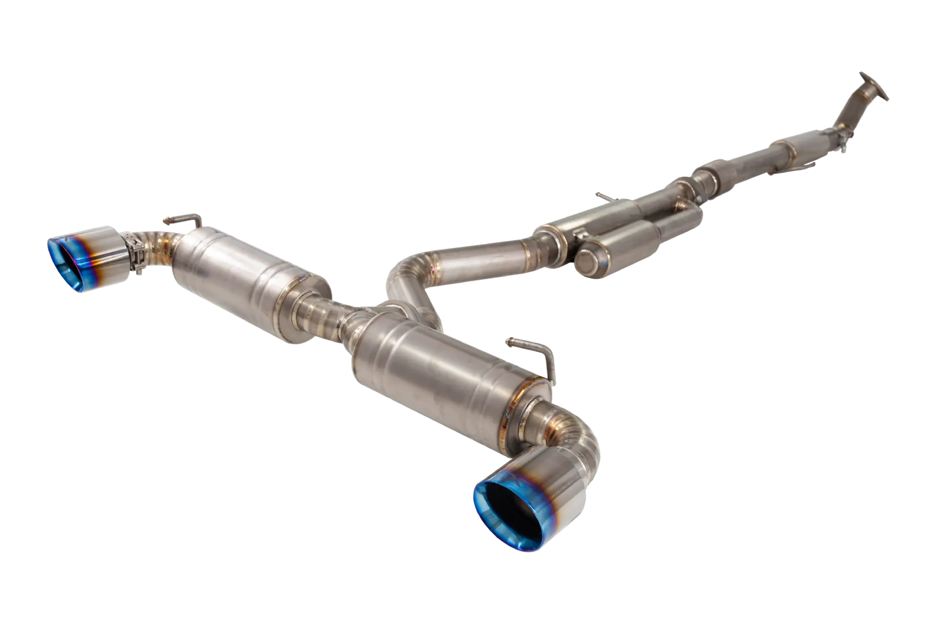 XFORCE Toyota Yaris GR Titanium Cat Back System with Burnt Blue Tips