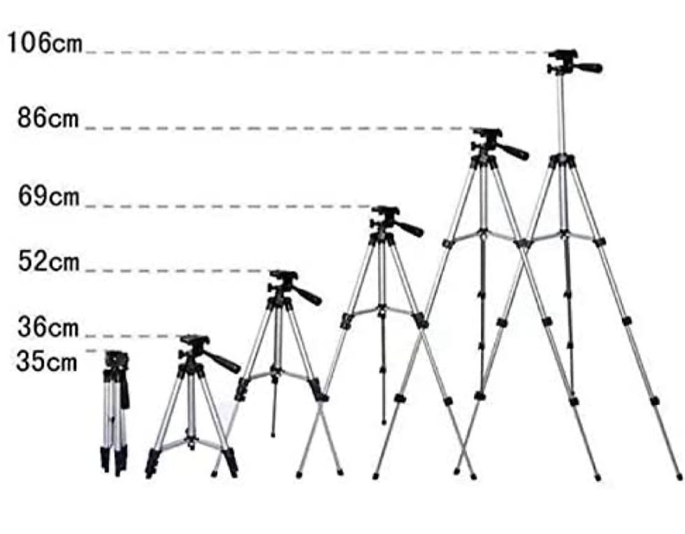Thumbnail: 3110 aluminum adjustable portable and foldable tripod stand