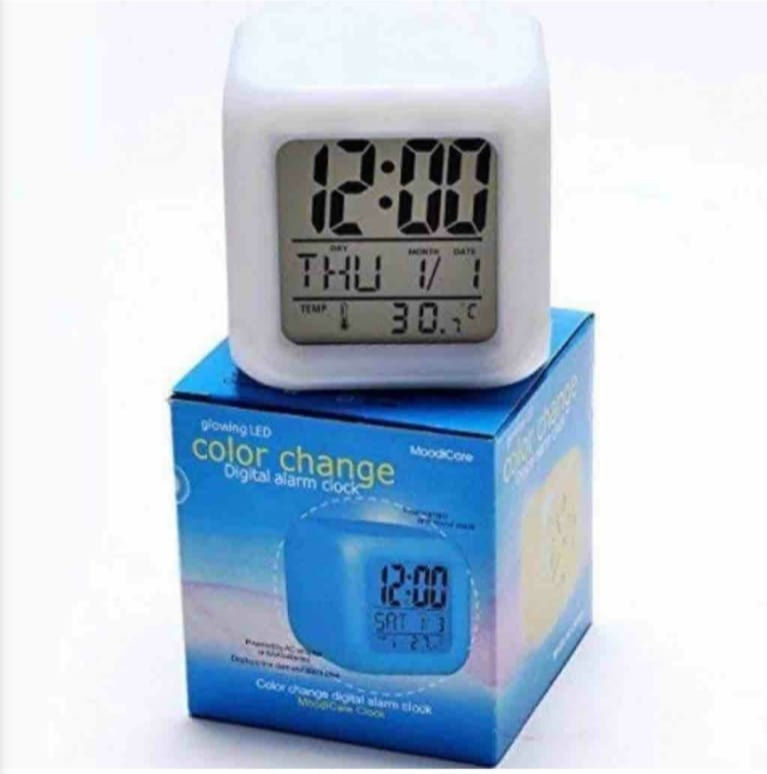 Thumbnail: Smart multifunction digital alarm clock with color changing led light