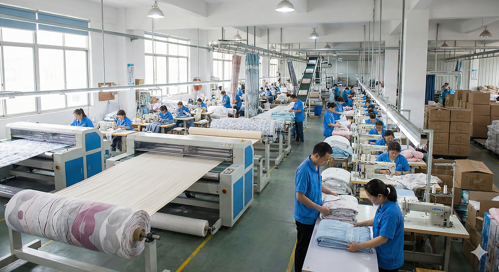 ev tekstil üretim alanı