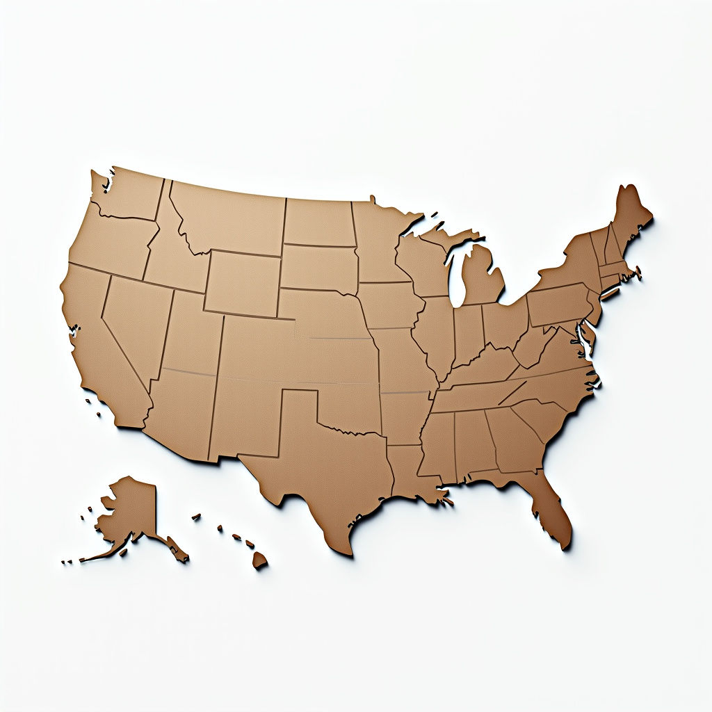 Carte Routière Détaillée USA