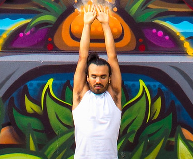 Claudio Esutia practising Breathwork