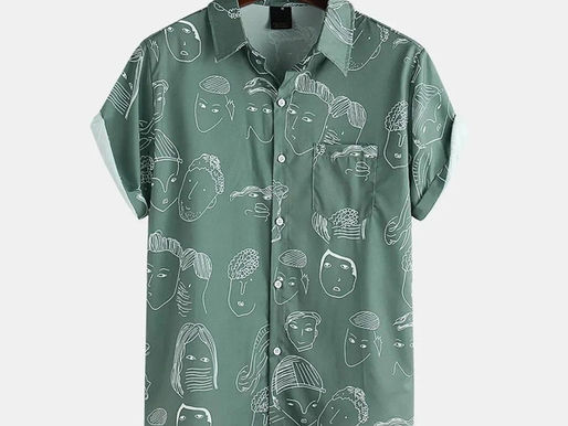 Cotton Printed Half Sleeves Slim Fit Casual Plus Size Shirts 🔥