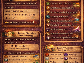 Mobile Number, House Number & Lucky Elements in Numerology