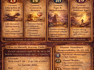 Karmic Debt Numbers & Hidden Challenges in Numerology
