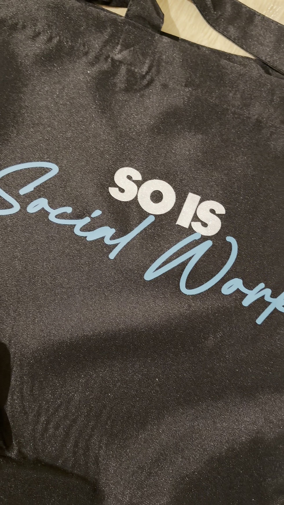 Thumbnail: White Glitter "So Is" S.I.E Tote