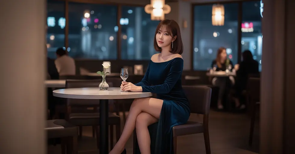 청담동룸바를 설명하고 있는 여자