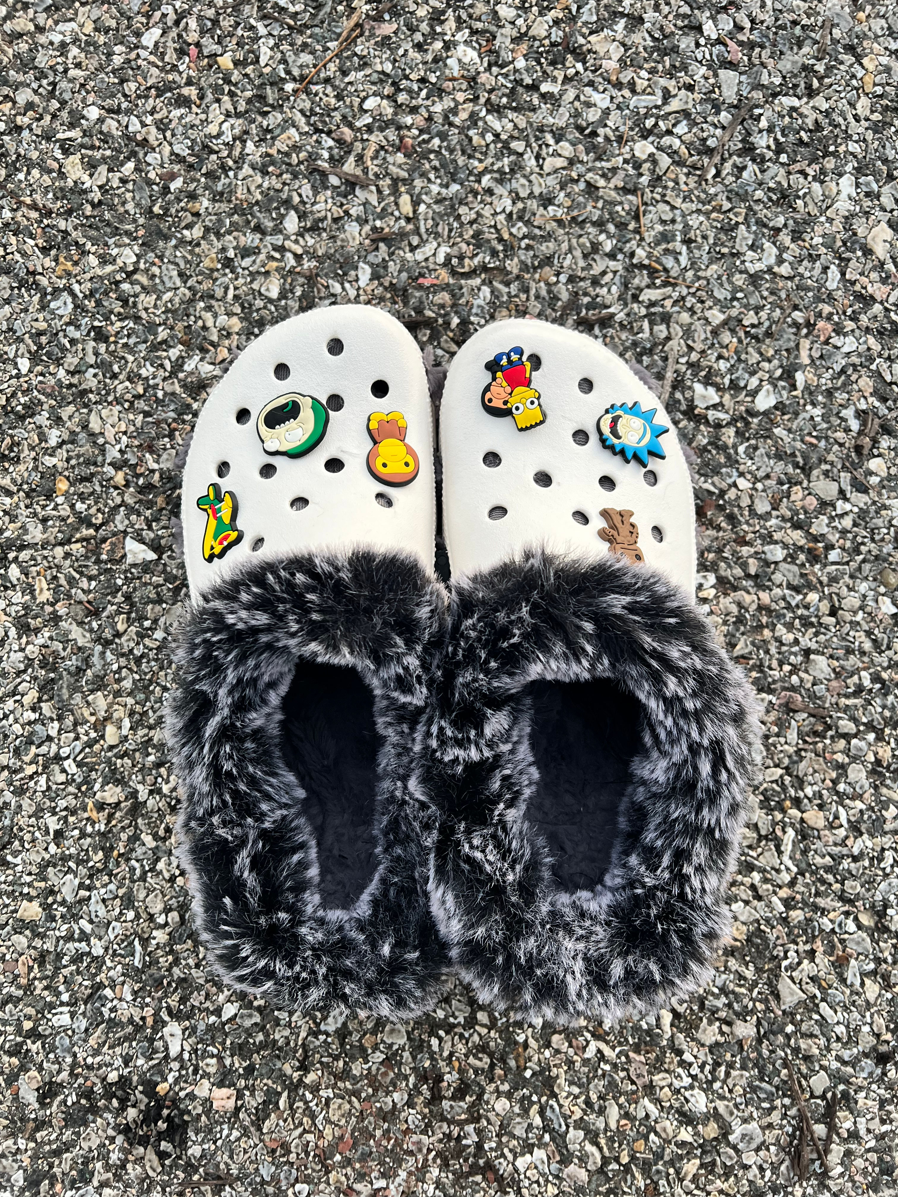 White Clog - Boujee Fur Color-way