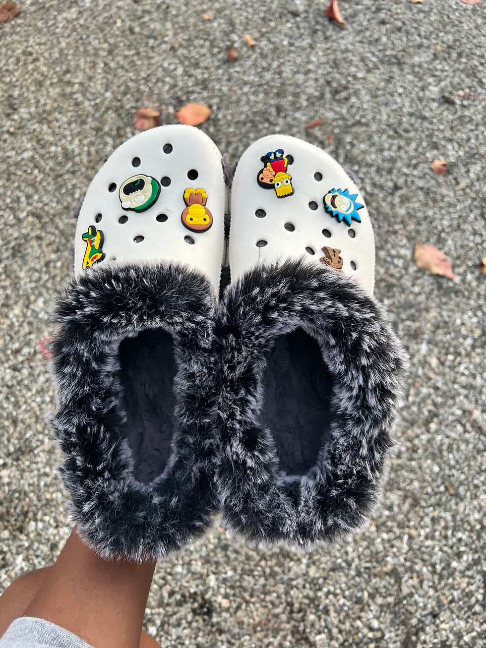 White Clog - Boujee Fur Color-way