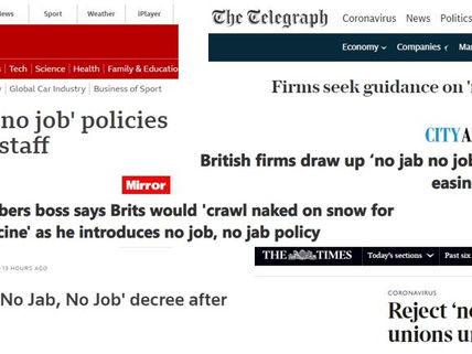 No jab, no job? Don't be ridiculous.