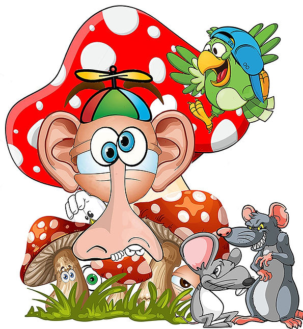 Happy Mushroom House | Photoshop