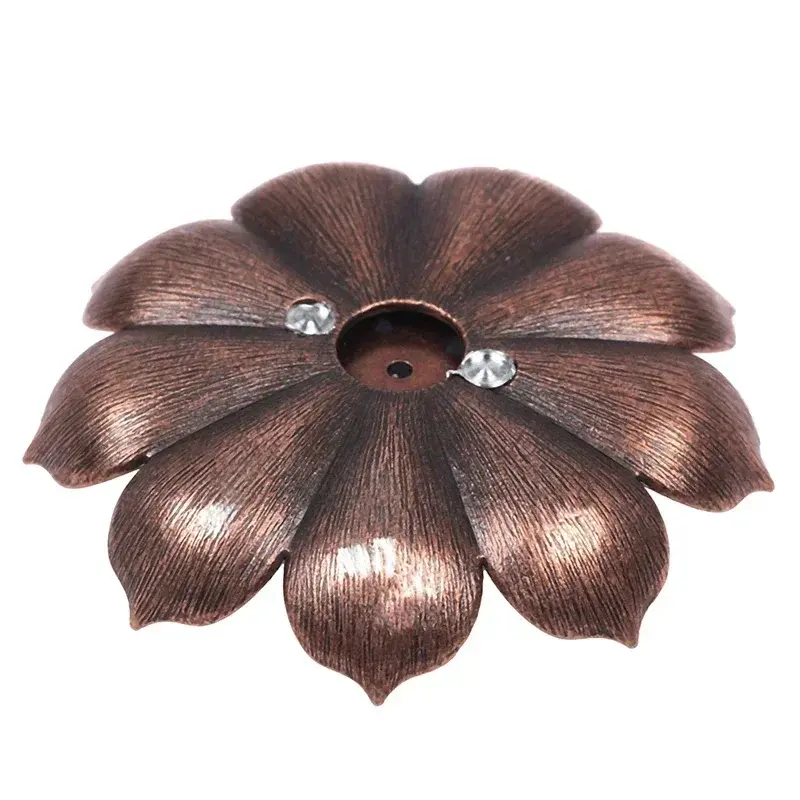 Miniatura: New 1PC Alloy Incense Burner Stick Holder Plate Buddhism Lotus Censer Nasturtium