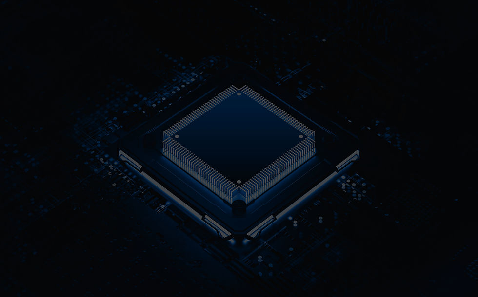 Blue Microchip Closeup