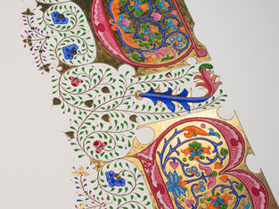 Commission for a Medieval Style Double Illuminated Letter