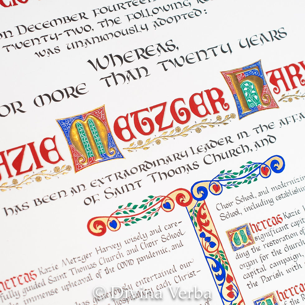 Illuminated Manuscript Church Commemoration
