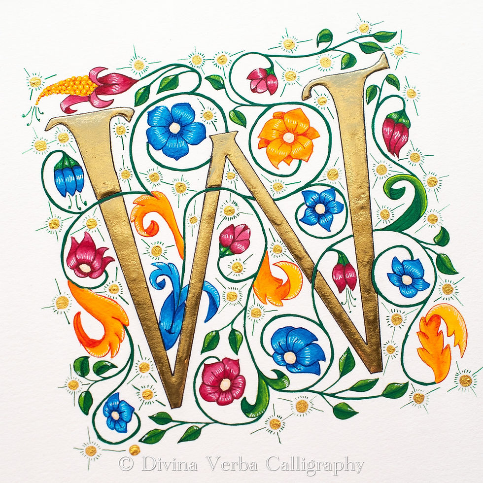 Illuminated Letter W