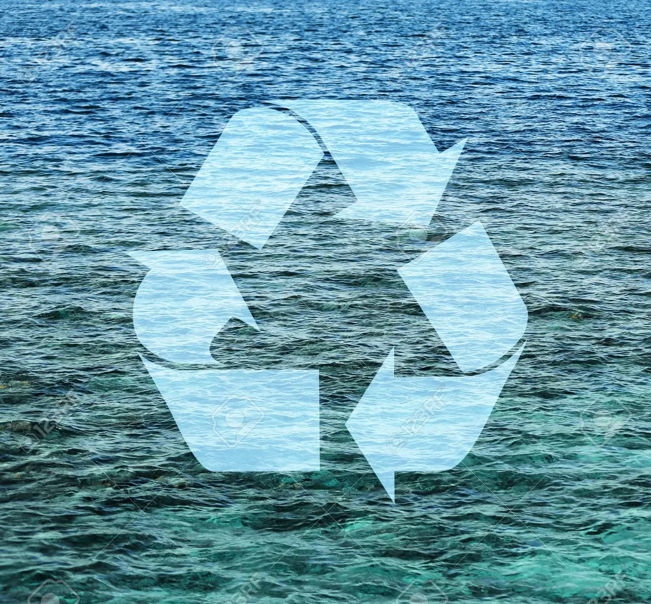 53818373-recycling-symbol-on-water-background.webp