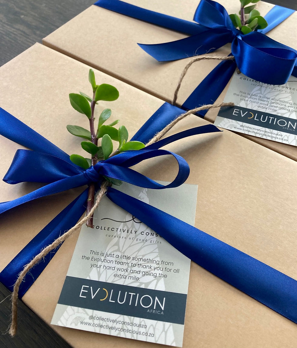 Custom gift tags (logo optional) that tell the story of this gifts impact