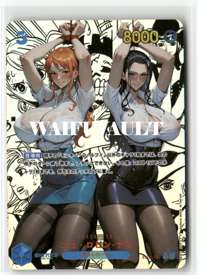 NAMI AND NICO ONE PIECE Holographic Custom Art Goddess Story Anime