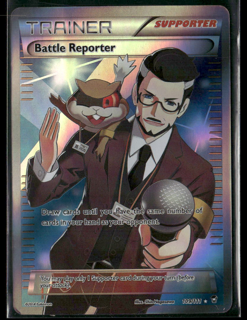 BATTLE REPORTER Pokemon Trainer PROXY Anime Collectible Card