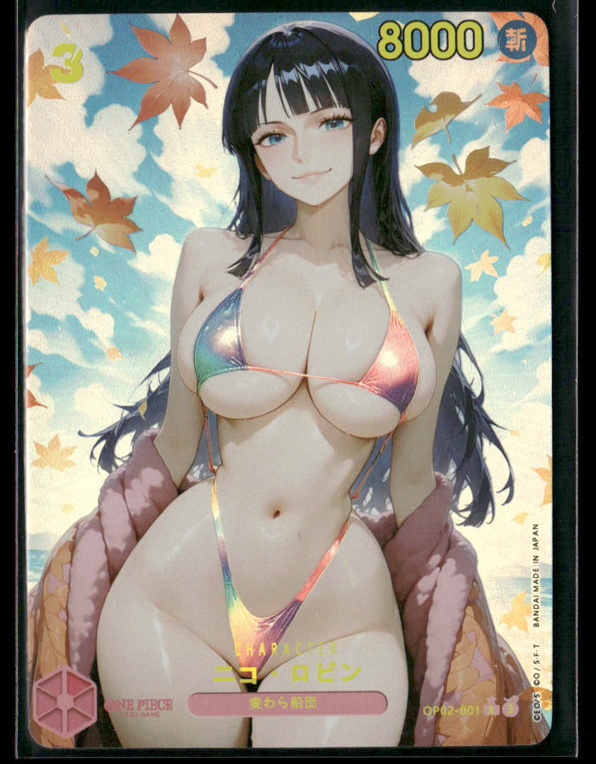 NICO ROBIN ONE PIECE Holographic Custom Art Goddess Story Anime Card