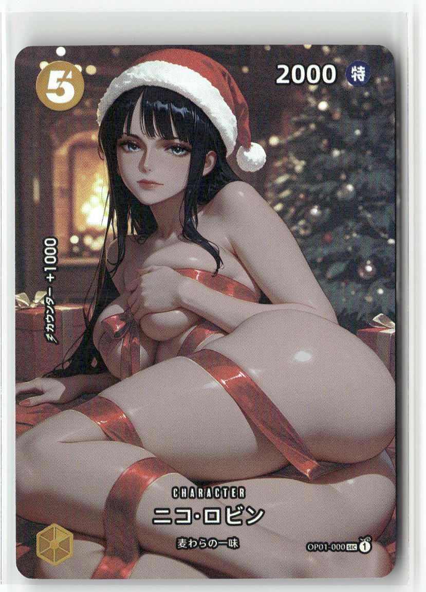 NICO ROBIN CHRISTMAS ONE PIECE Holographic Custom Art Goddess Story Card