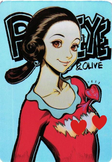 POPEYE OLIVE OYL Holographic Custom Art Anime Collectible Card