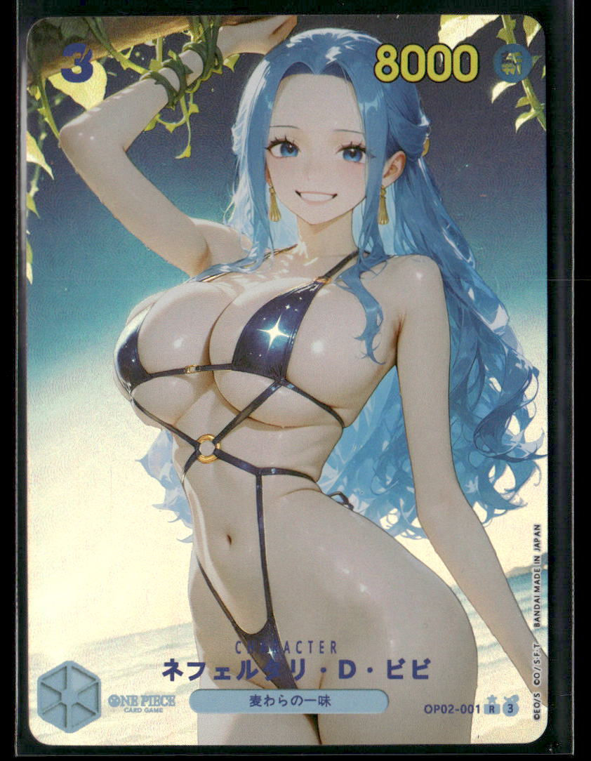 NEFERTARI ONE PIECE Holographic Custom Art Goddess Story Anime Card