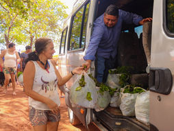 Senador Canedo realiza mais uma entrega de hortaliças a famílias do Residencial Prado
