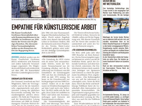 "EMPATHIE FÃœR DIE KÃœNSTLERISCHE ARBEIT"
