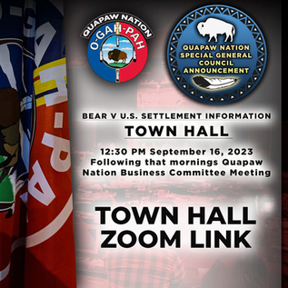 Quapaw Nation Town Hall - ZOOM LINK