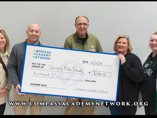 Compass Academy Network awards a $5,000 Partner Grant to Quapaw Public Schools supporting middle school enrichment programs.