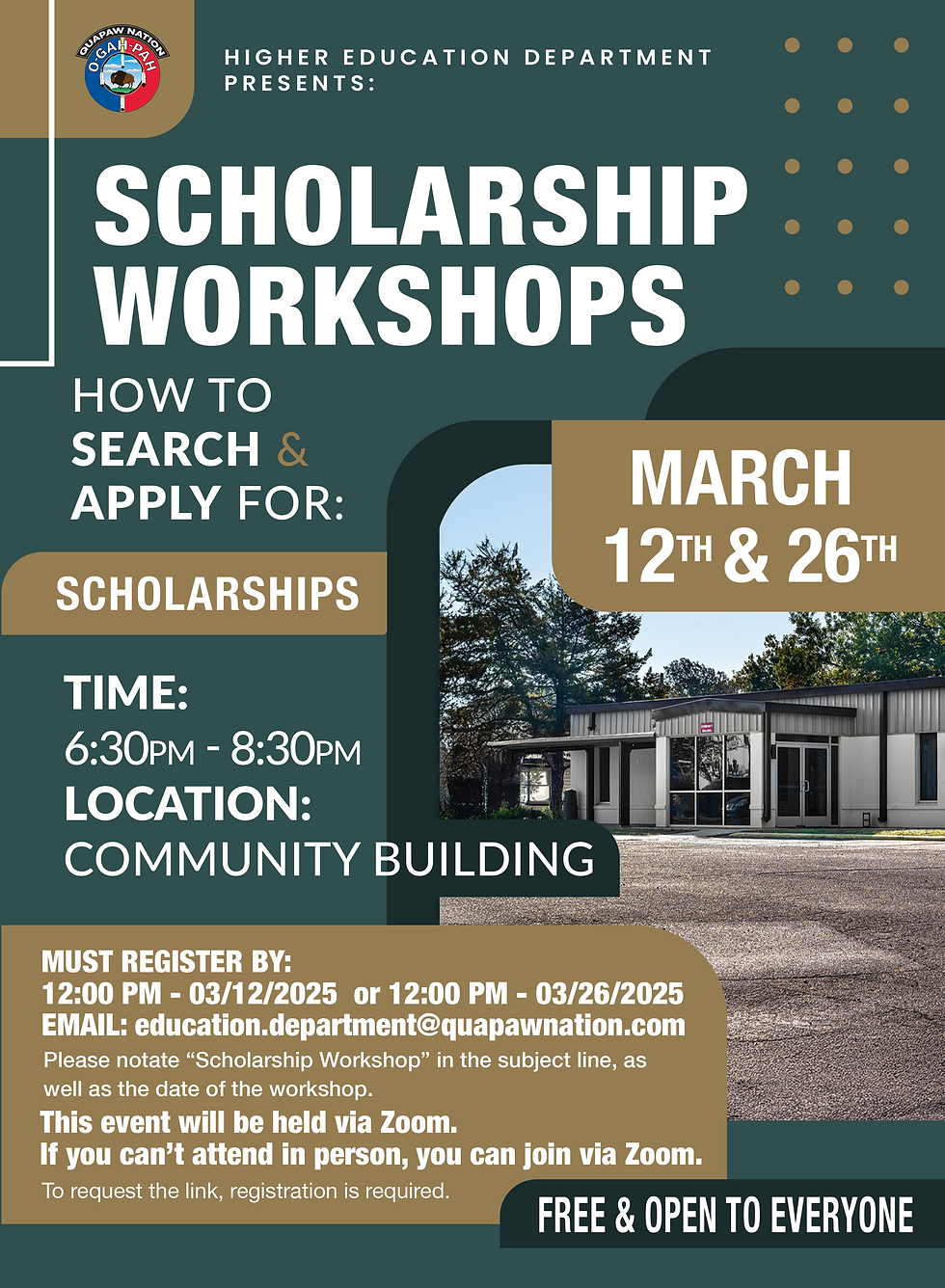 Scholarship Workshop Flyer