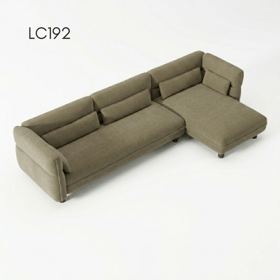 LC192 — L-Shaped Sectional Sofa with Chaise – detail view – Italian craftsmanship SOISU India