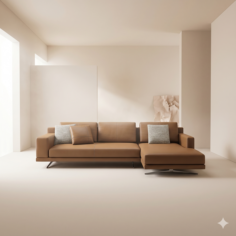 WJ2823 Angolo – Italian Design L-SHAPE SOFA – front view – SOISU Italian luxury furniture India