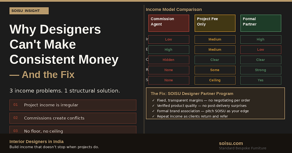 Why Interior Designers in India Can't Make Consistent Money — And the Fix
