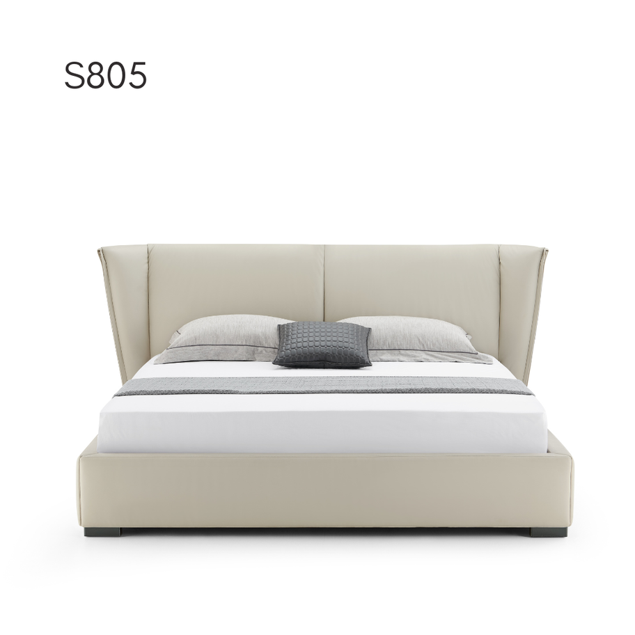 S805 — Wingback Upholstered Bed – room setting – SOISU Italian furniture for Indian homes