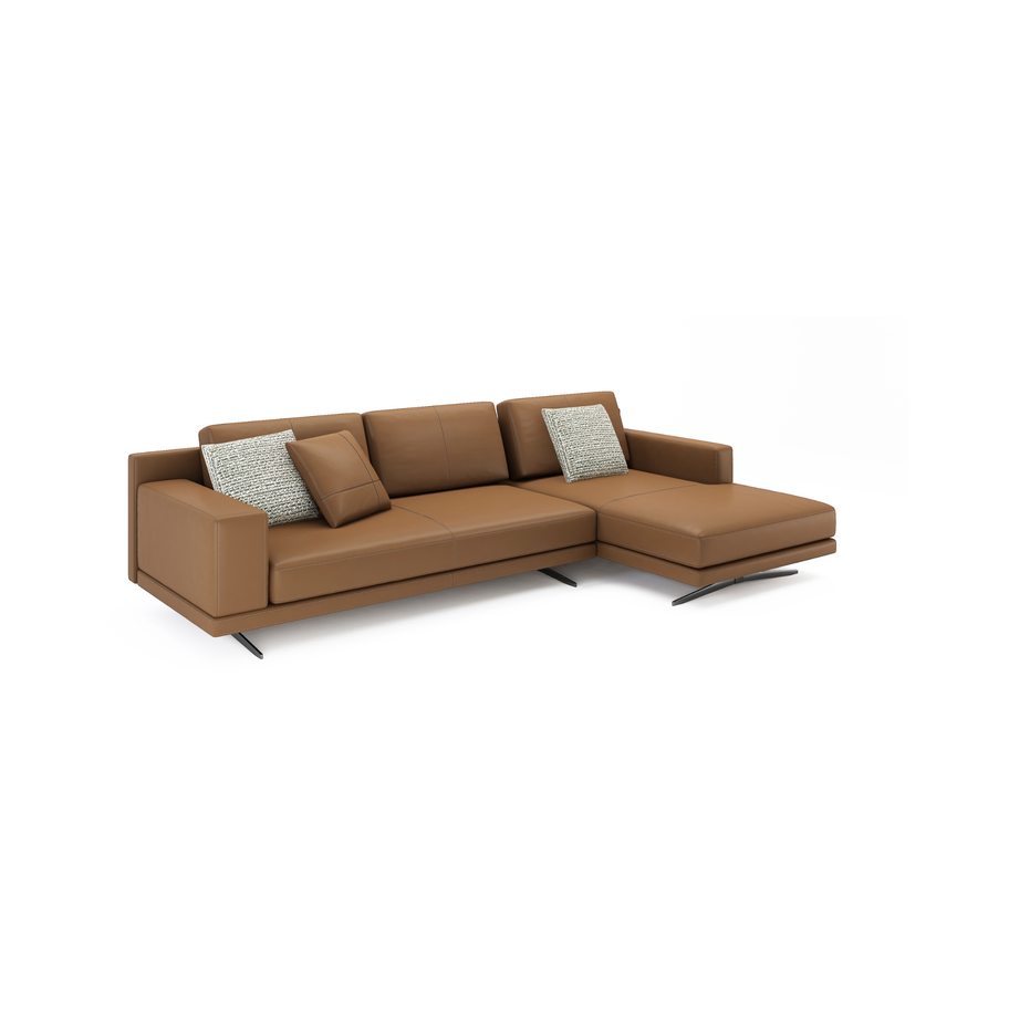 WJ2823 Angolo – Italian Design L-SHAPE SOFA – side profile – Italian furniture Mumbai luxury